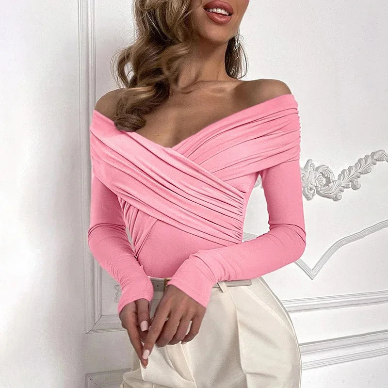 Women Spring Sexy Red Bodysuits Backless Solid Corset Slim Fashion Crossed Bodysuits Long Sleeves Casual Female Knitted Rompers.