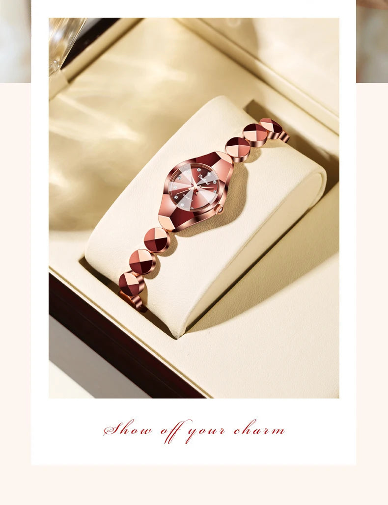 BINBOND Waterproof Watch Casual Fashion Quartz Watches Women Top Brand Luxury Stainless Steel Strap Elegant Business Women Watch.