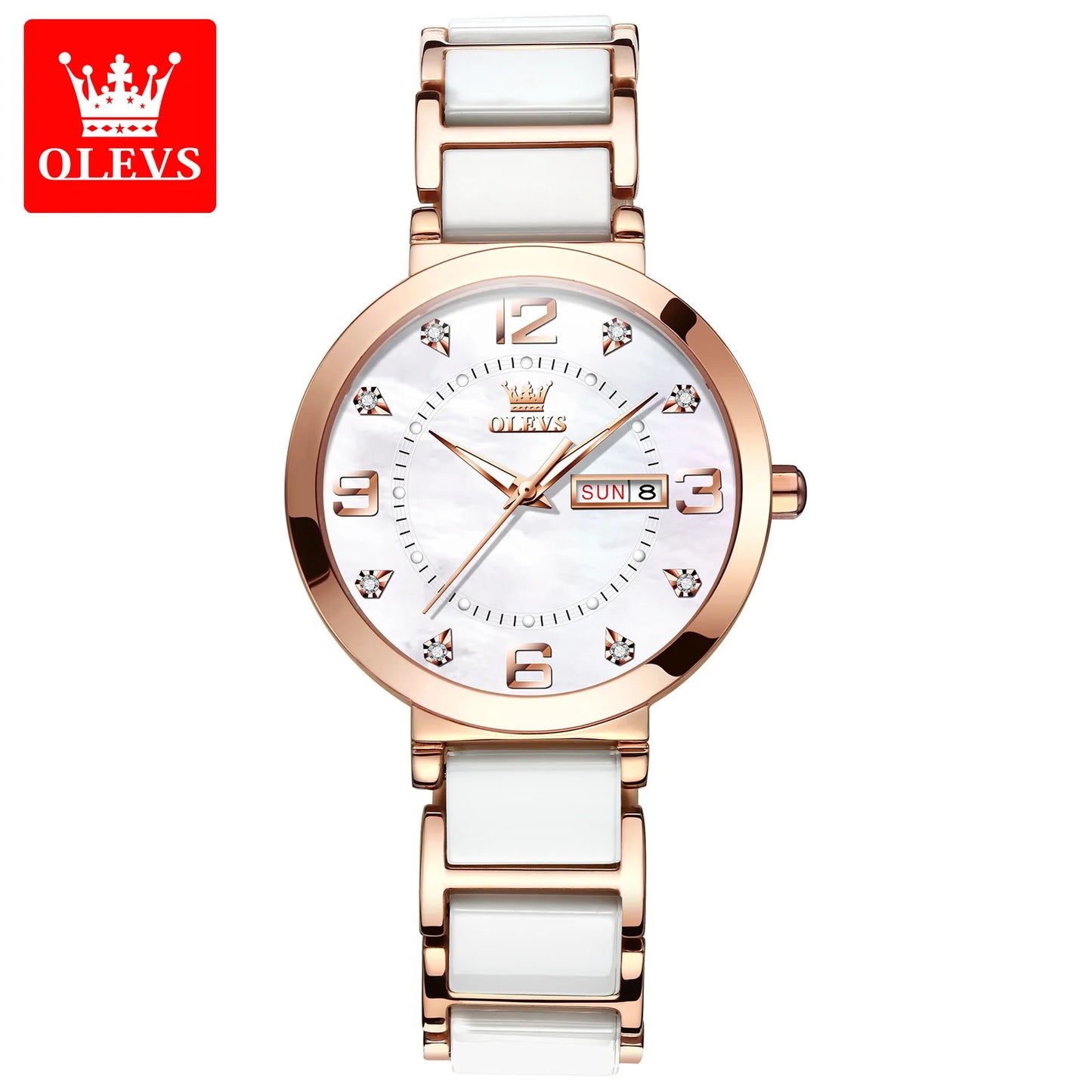 OLEVS Women's Wristwatch Luxury Brand Watch for Women Elegant Bracelet Waterproof Fashion Quartz Ladies Watches Reloj Para Mujer