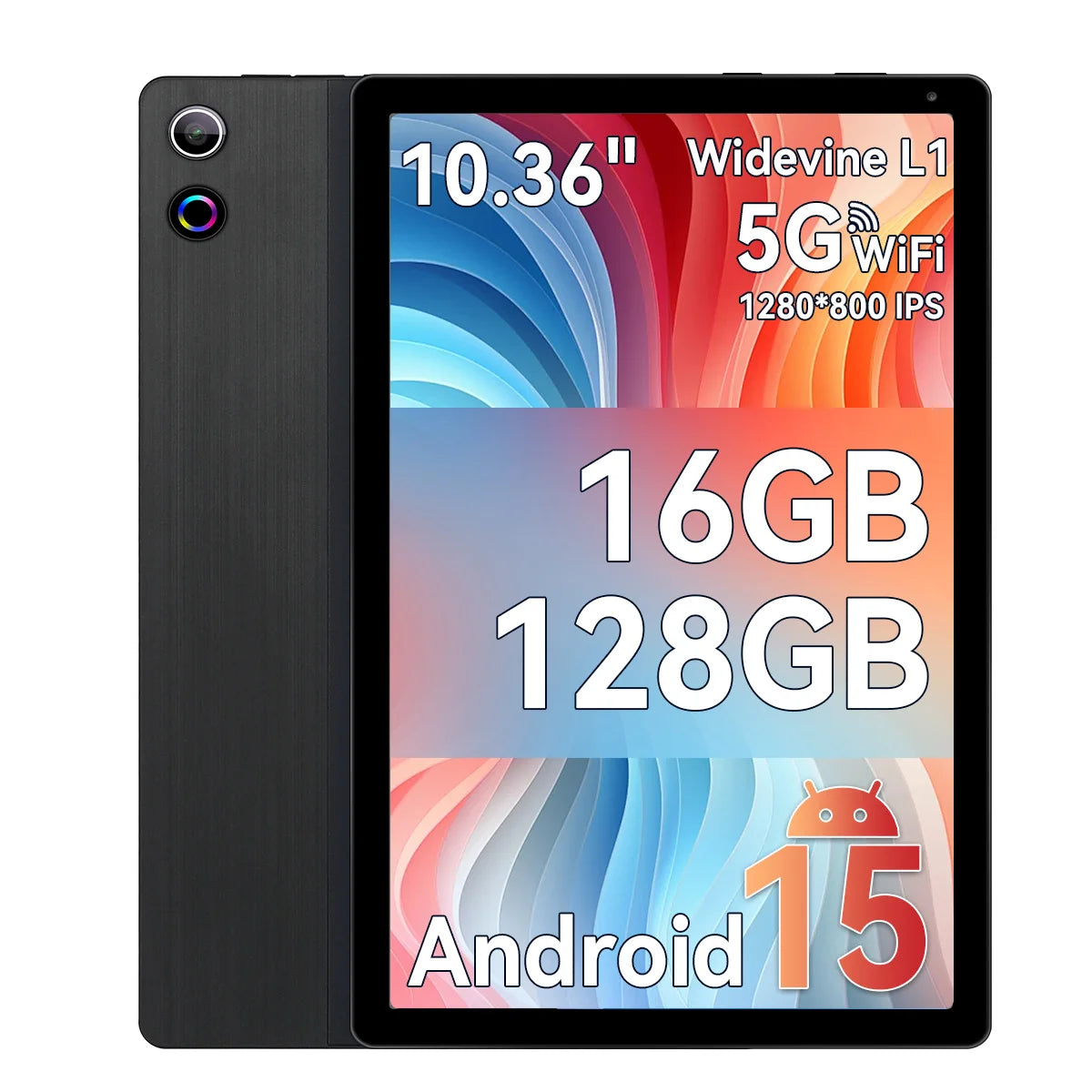 Android 15 Tablet 10.4 Inch Octa-Core Processor 16GB RAM 128GB ROM 1TB TF Card Expand 5G/2.4G WiFi 5MP+8MP Camera Android Tablet.