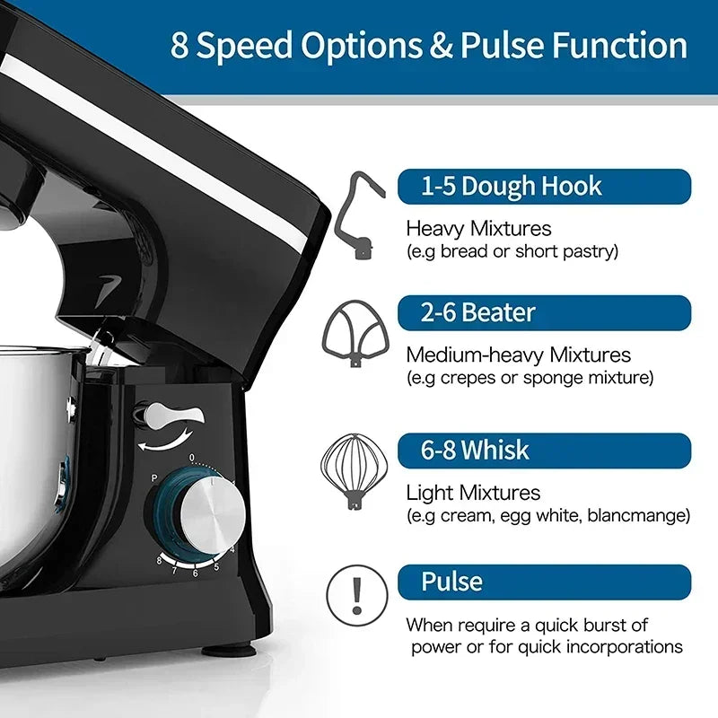 3in1 Kitchen Food Stand Mixer Multifunctional  Chef Machine Stand Cream Egg Whisk Mixer Blender Cake Dough Bread Maker 220V.