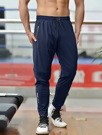 3 Pack Mens Jogger Pants Zipper Ankle Cuff Slim Fit Stretch Casual Running Lounge Sweatpants Trousers for Gym Workout Training.