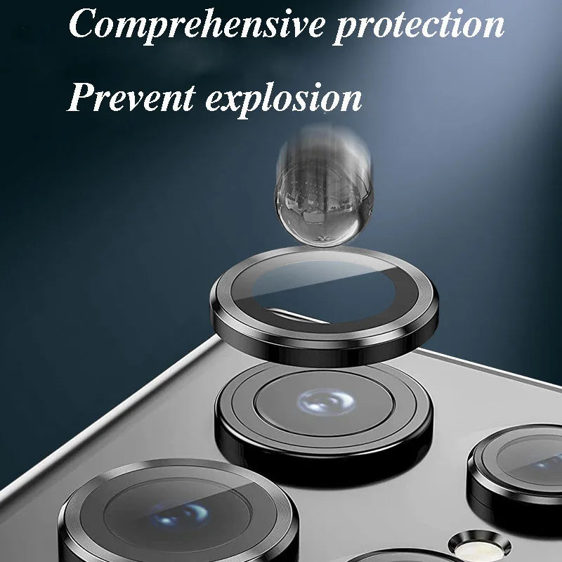 Camera Lens Protetor For Samsung S25 S24 ultra S24 S23 S22 ultra Case Tempered Glass Film Titanium Alloy Ring Phone Accessories.