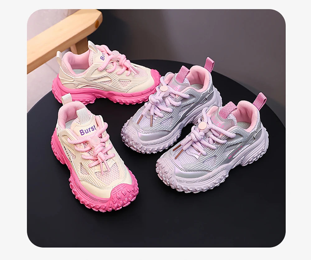 2025 Autumn Sport Shoes For Children PU Leather Waterproof Kid's Sneakers Anti-slippery Breathable Boy's Girl's Running Shoes.