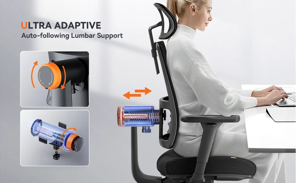 Newtral magich002 ergonomischer Stuhl Auto-Follow Rückenlehne adaptive untere Rückens tütze verstellbare Kopfstütze Sitzt iefe 4d Liege
