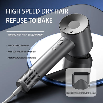High Speed Electric Hair Dryer High Power 1600W Negative Ion Hair Care Fast Drying Low Noise No Hair Injury