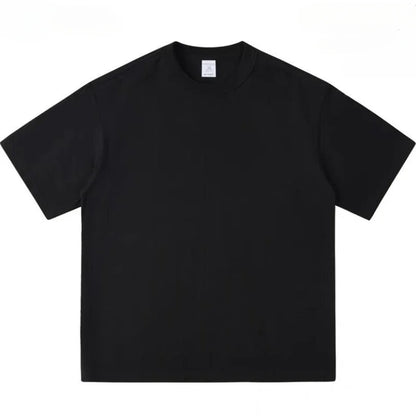 400gsm High Qualtity Oversized Heavy Weight T-shirt for Men Short Sleeve Tee Cotton Solid Color Trend Leisure Streetwear Large