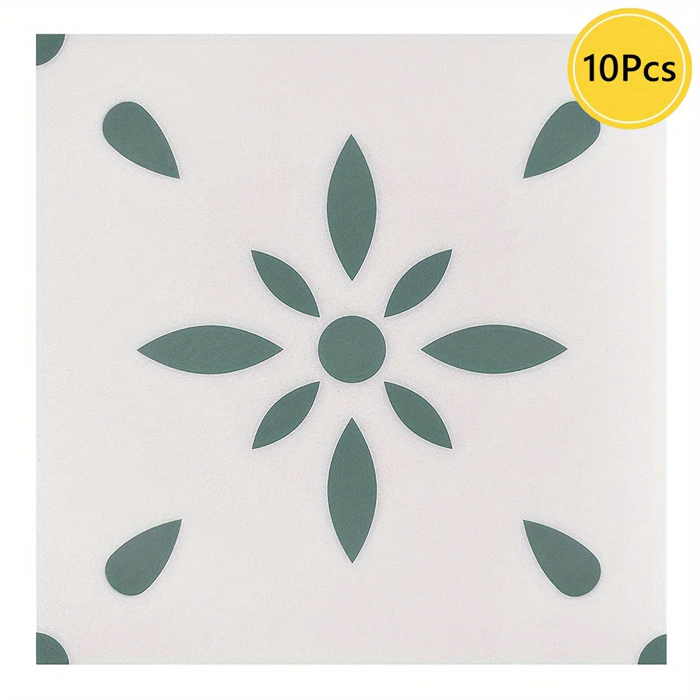 1pc/10pcs Floor Tile Sticker Self Adhesive Floor Sticker Vinyl Non-slip Floor Tile Sticker Wall Sticker Waterproof 20cm x 20cm
