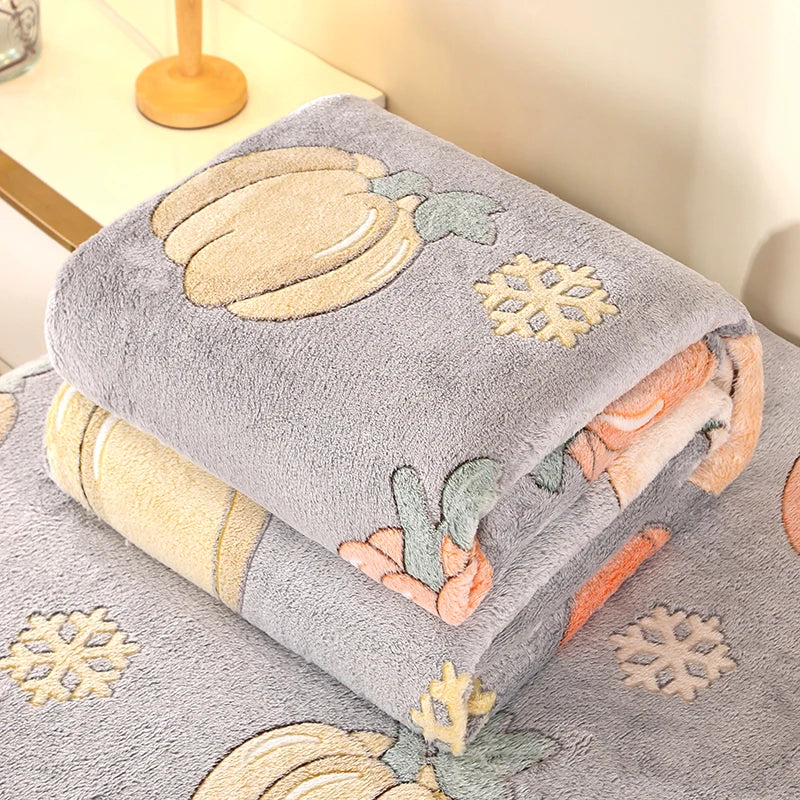 Bonenjoy 1pc Blanket Floral Style Bedspread Fleece Blanket Plaid Travel Shawl Sofa Nap Blankets Home Bedsheet manta