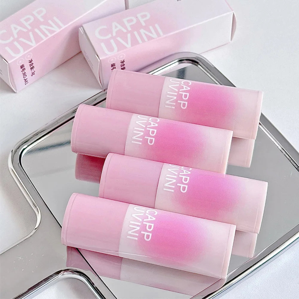 CAPPUVINI Blush Stick Soft Face Brightening Contouring Shadow Blusher Powder Peach Pinkish Cheek Tint Korean Makeup Cosmetics.