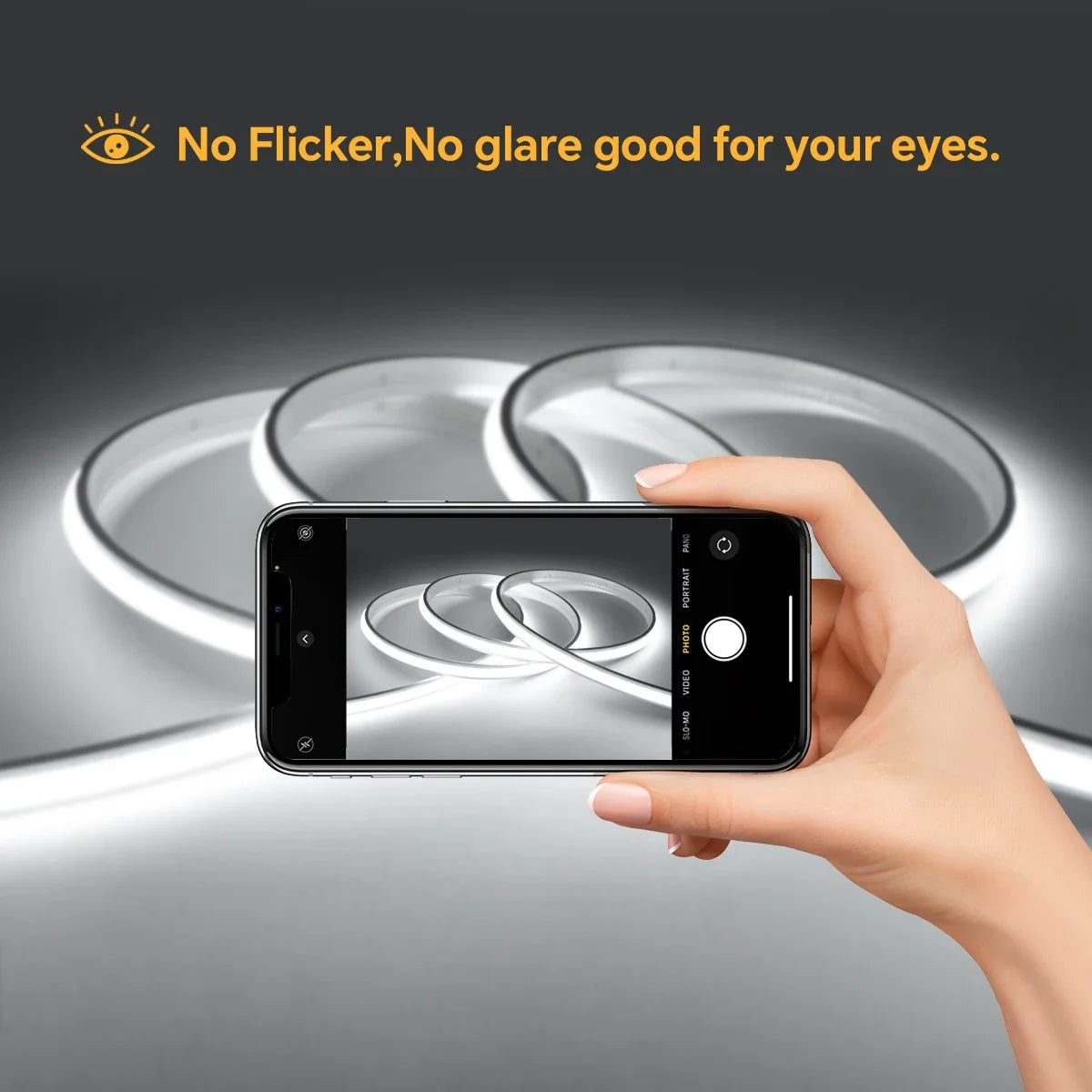 24V COB Neon Strip Light 280LEDs/M Solid Silicone Gel Tube With Dimmable Touch & Hand Sweep Motion Sensor Switch Waterproof Tape.