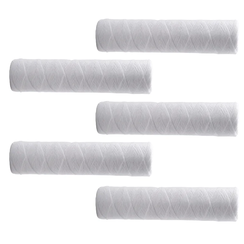 A01V-5 Micrometre 10 X 2.5 Inch String Wound Sediment Water Filter Cartridge Whole House Sediment Filtration, Universal Replacem
