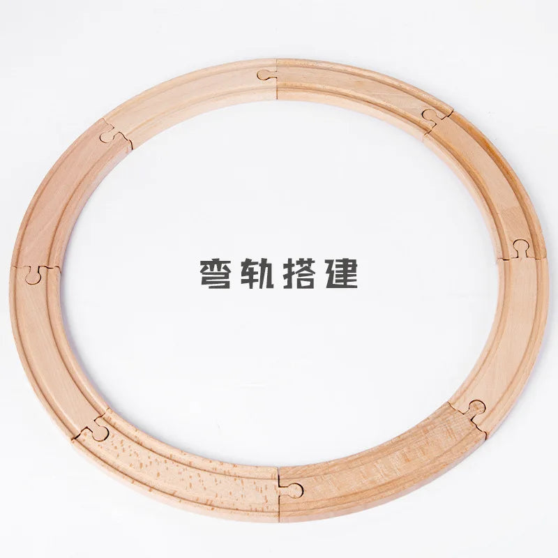 Train Tracks Wood Parts Railway Rails Racing Track Railway Bridge Fit Thomas Wooden Train Connector Children Toys Gifts For Kids.