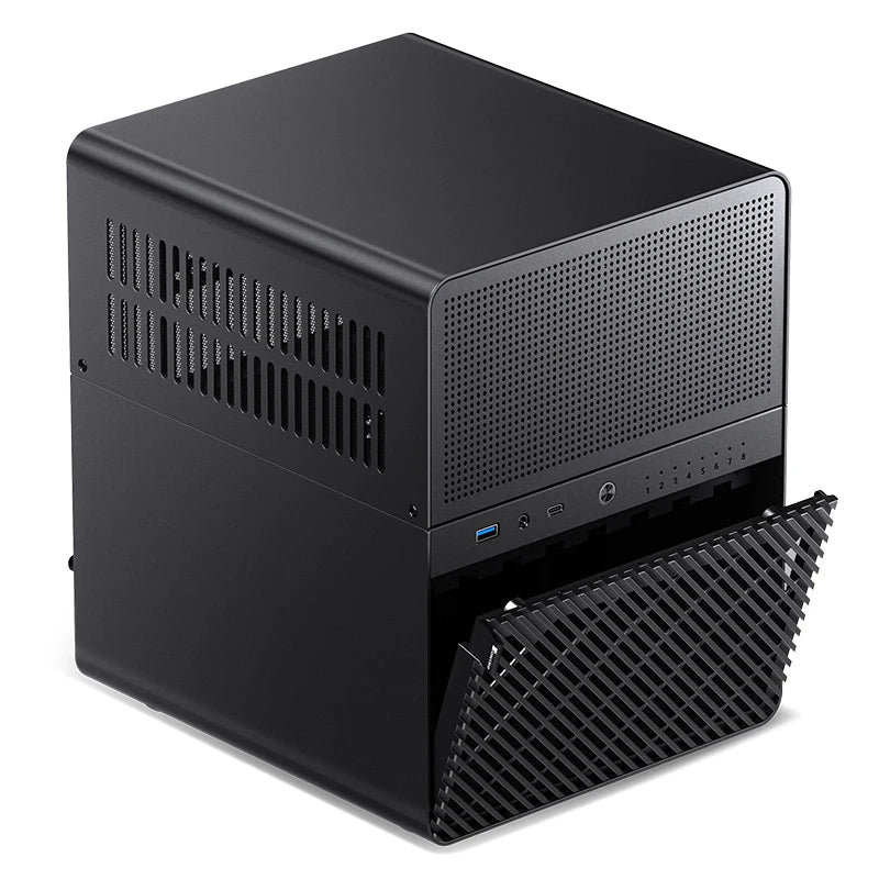 JONSBO N3 NAS Mini Case All-In-One Aluminum ITX Chassis 8 Hard Disk Location Support 130mm CPU Cooler 250mm Graphics Card.