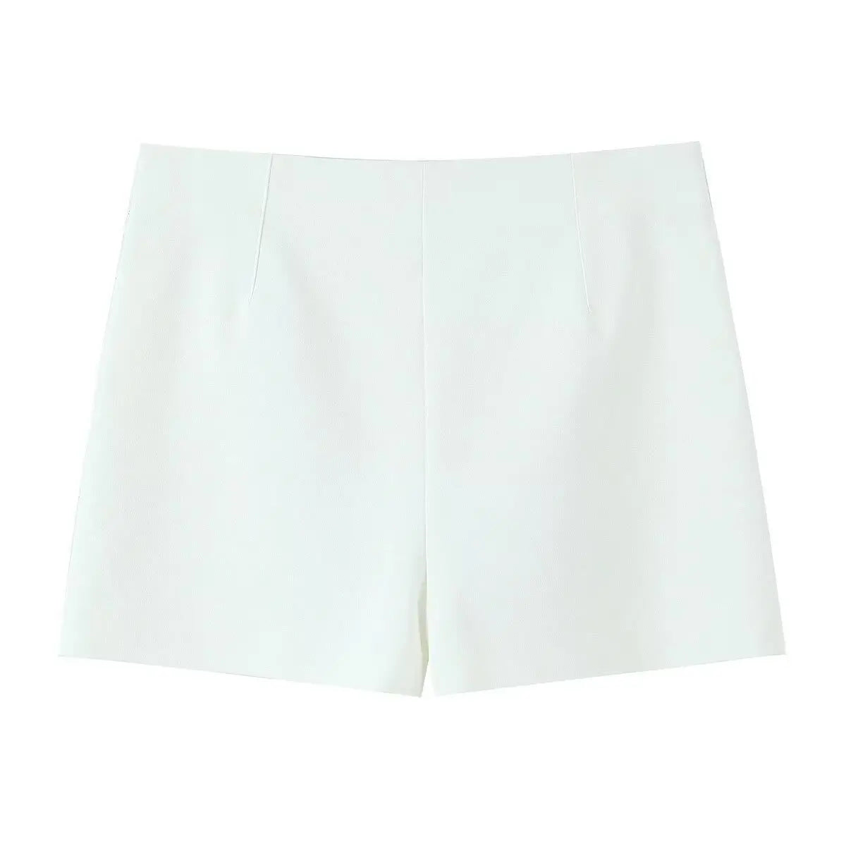 ZBZA Women High Waist A-line Shorts Loose Fit Double Pocket Zipper Solid Color Casual Mini Shorts Spring Summer New Chic Shorts.