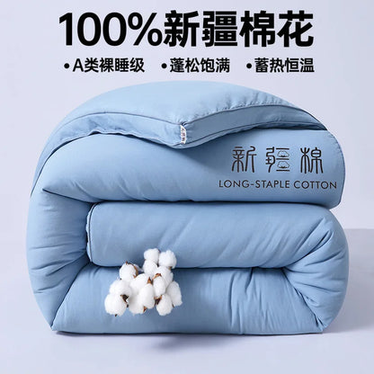 2025 new class A Xinjiang cotton thickened winter quilt spring and autumn quilt pure cotton quilt student dormitory warm