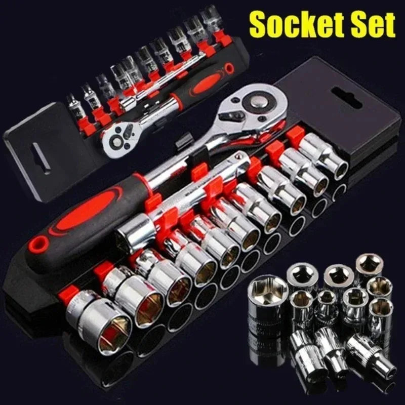 1/4 "Ratsche Steckschlüssel Set Stick Steckschlüssel Set Verlängerung Stange Multi-funktion Ratsche Spanner Auto Motorrad Reparatur Hand werkzeug