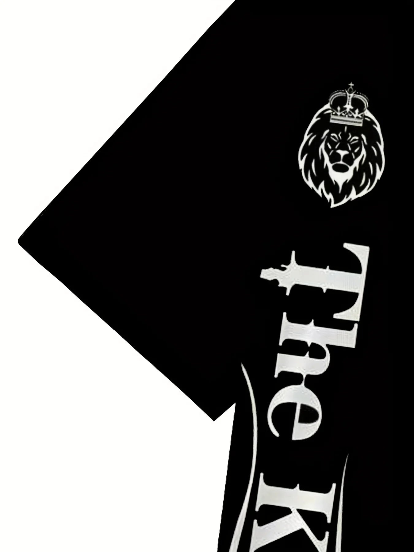 Fashionable summer men's new creative lion print soft and breathable round neck T-shirt pants set outdoor street style clothing.