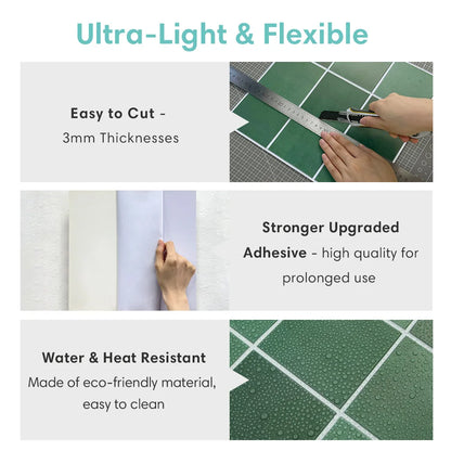 10Pcs PVC Square Peel and Stick Wall Panels, Living Room Decorative Wall Panels, Waterproof and Easy to Install, Bathroom