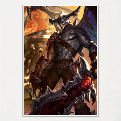 Aatrox League Of Legends Poster Wall Art Home Decor Room Decor Digital Painting Living Room Restaurant Kitchen Art.