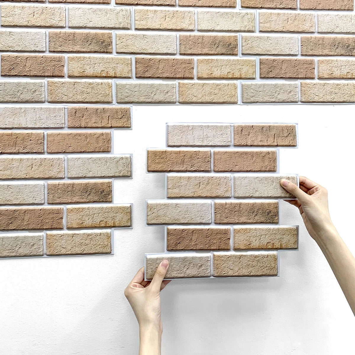 1/10pcs 3D Wall Sticker Self-adhesive Faux Brick Wall Panel Peel and Stick Tile Backsplash for Kitchen Bathroom Tile Sticker