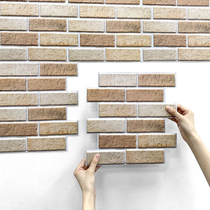 1/10pcs 3D Wall Sticker Self-adhesive Faux Brick Wall Panel Peel and Stick Tile Backsplash for Kitchen Bathroom Tile Sticker