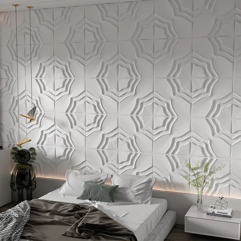 12pcs 50cm house wall renovation Stone 3D wall panel non-self-adhesive 3D wall sticker art tile wallpaper room bathroom ceiling