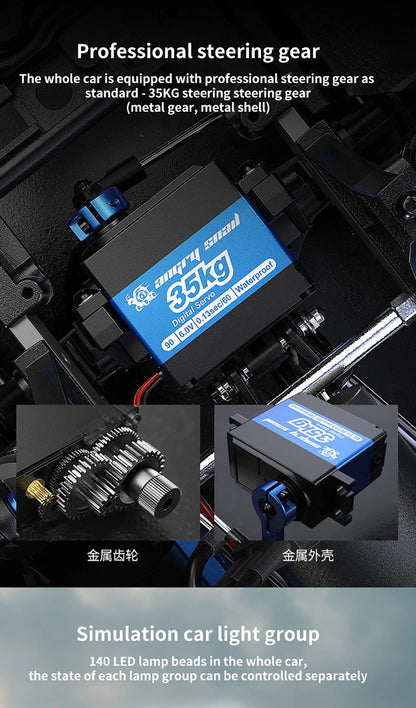 MJX in stock 1:8 Foc Westward H8h Defender Brushless 3s Off-road Differential Lock Remote Control Climbing Model Car Toy Gift.