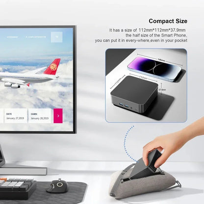 【3-Year-Warranty】2025 Mini PC Intel Core i9 8950HK Gaming Computer Windows 11 16GB DDR4 2TB SSD WiFi 6  Gamer Desktop PC.