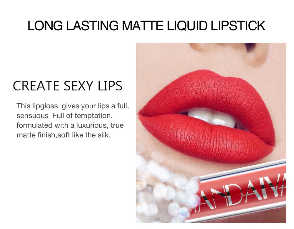 Liquid Lipstick Set Ultra Matte Velvet Waterproof Long Lasting Lip Glosses Nude Makeup Cosmetic Kit.