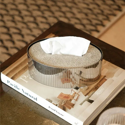 Horsehair Tissue Box Modern Living Room Desktop Tissue Storage Nordic Restaurant Napkin Boxes Home Decoration Accessories.