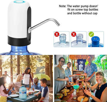 Drinking fountain Electric Portable Water Pump Dispenser USB Charging Automatic Drinking Bottle Switch Silent Touch 19 liters.