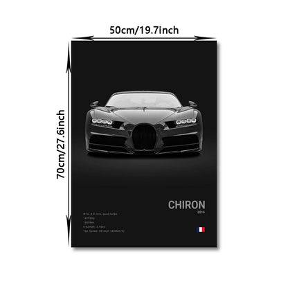 CHIRON EB110 Canvas Wall Art Print Poster DIVO Sports Car Decoration Painting Modern Home Decoration Painting Car Lover Gift.