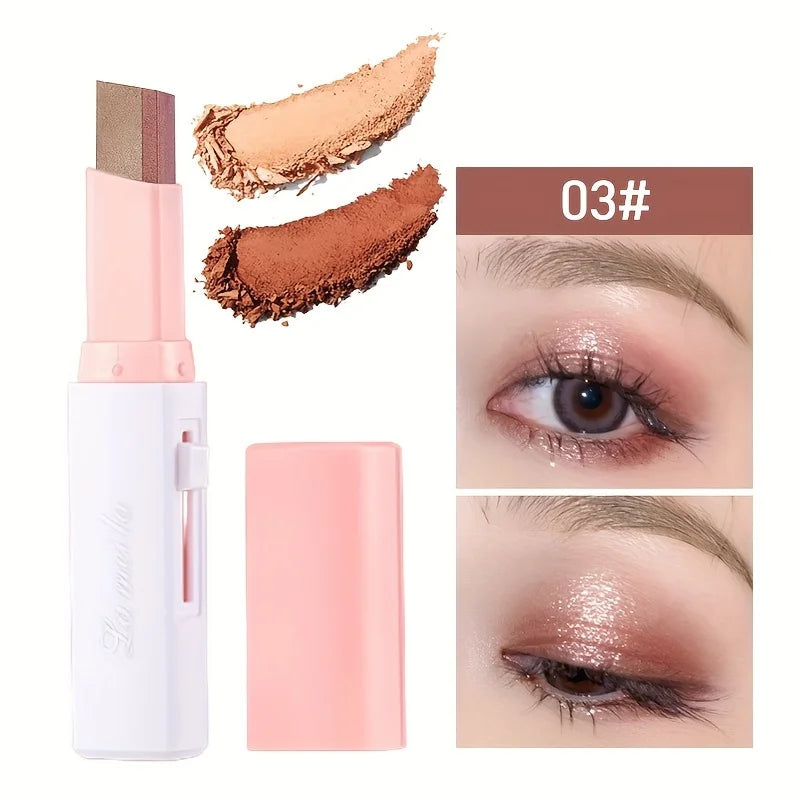 2 In 1 Pearly Highlighter Eyeshadow Stick Makeup Waterproof Long Lasting Glitter Eyeshadow Eyeliner Stick Eyes Makeup Cosmetics.