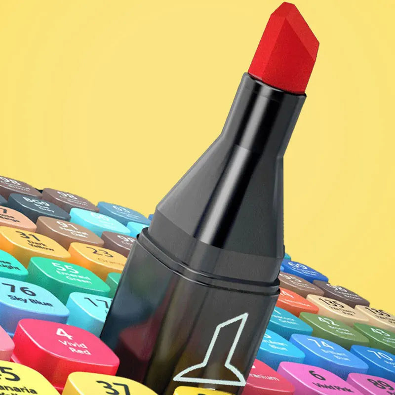 24-168 farbige Marker Stifte Set Manga Pinsel Stift Zeichnung Skizze Kawaii Kunst Schulbedarf Schreibwaren Farbe Schriftzug Marker.