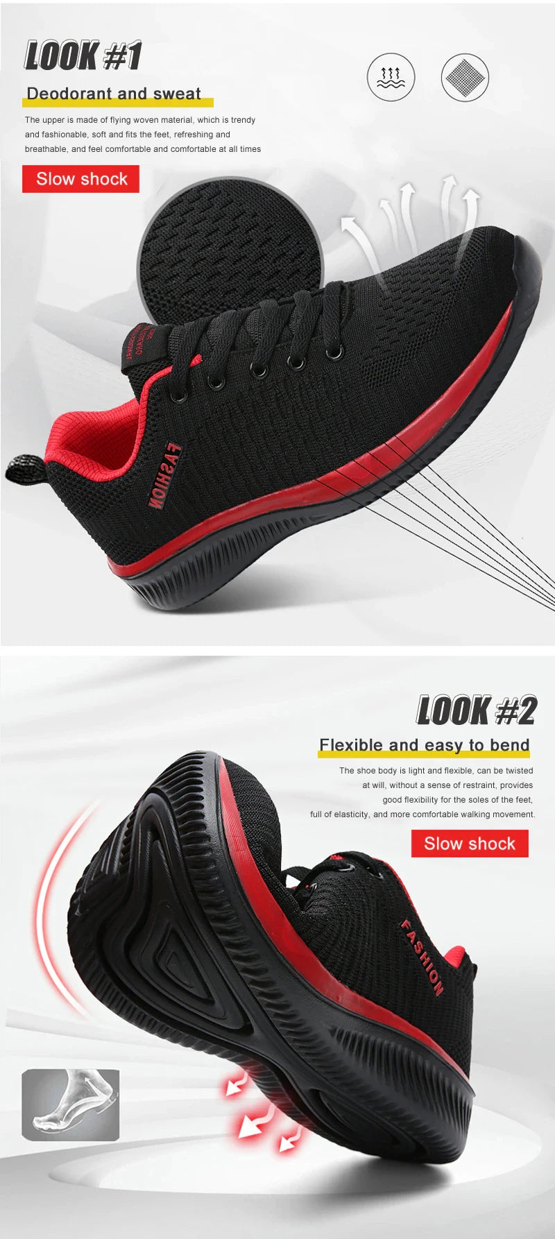 Men Women Knit Sneakers Breathable Athletic Running Walking Gym Shoes.