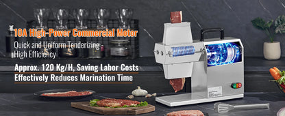 SucceBuy 17inch 54 Blades Commercial Meat Tenderizer 450W Electric Meat Tenderizer Machine for Pork Chicken Fish.