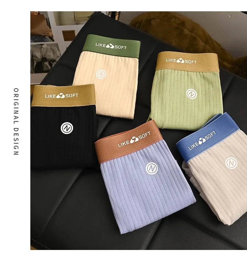 5-teilige gestreifte lustige Boxershorts für Herren, Unterwäsche, sexy Unterhose, Mann, männlich, Homme, U-konvexe Shorts, Dessous, Boxershorts, Höschen