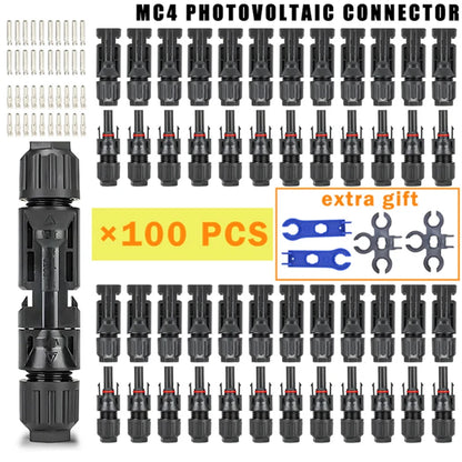 10/20/50/100/300/400PCS Photovoltaic Solar Connector Kit Plug 1000V 30A connectors for solar panels PV/MC Cable 2.5/4/6mm².