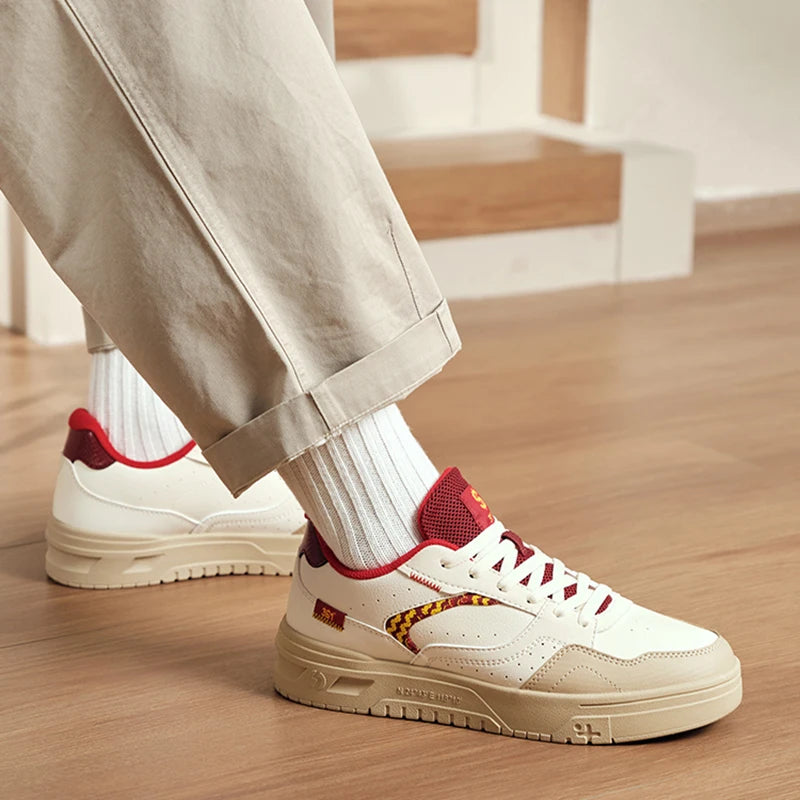 361 Degrees Men's Board Shoes Spring New Casual Versatile Thick Soled Leather Comfortable Trendy Durable Male Sneaker 672516615.