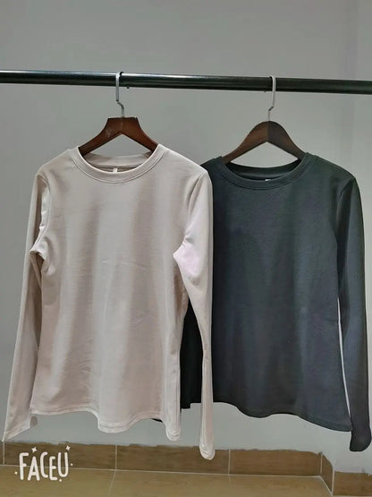 Winter Frauen Pullover T Shirt Frauen Oversize T-Shirt Frau Kleidung Weibliche T Tops Pullover Langarm Rohr Gestrickte T-shirt Top