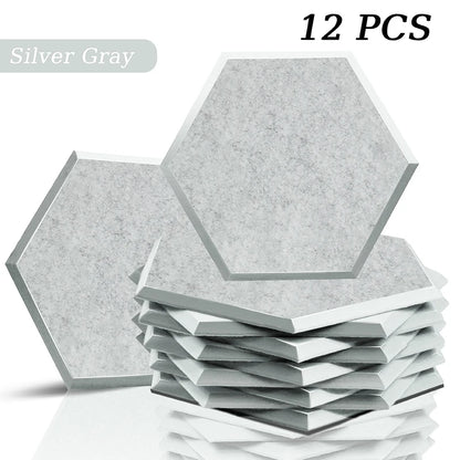 TOUO Sound Absorbing Panel 12 Pcs Studio Acoustic Panel High Density Insulation Acoustic Treatment Drum Room Wall Soundproofing