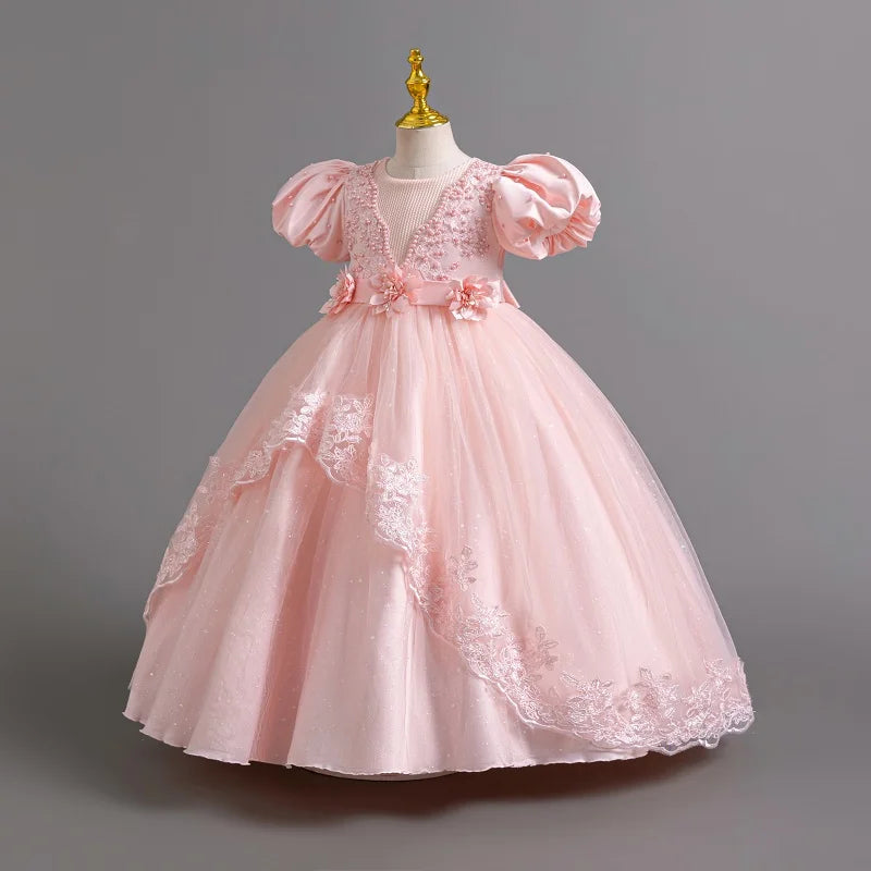 Neue wunderschöne Mädchen Party kleid Eröffnungs feier Kleidung Halloween Performance Tanz Prinzessin Rock 4-12t Weihnachts kleid.