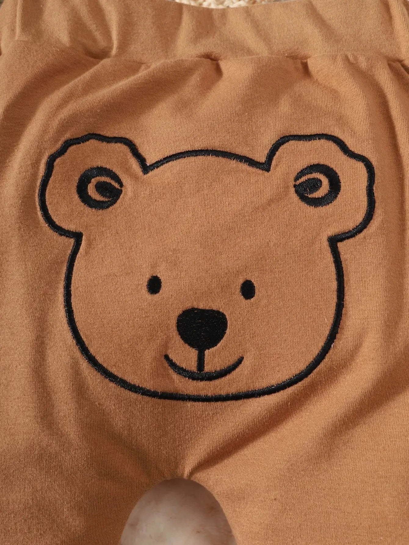 4PCS Clothing Set 0-9 Months Newborn Baby Boy Bear Short Sleeve Romper+Pants+Hat+Sock Infant Baby Full Moon Photography Outfits.