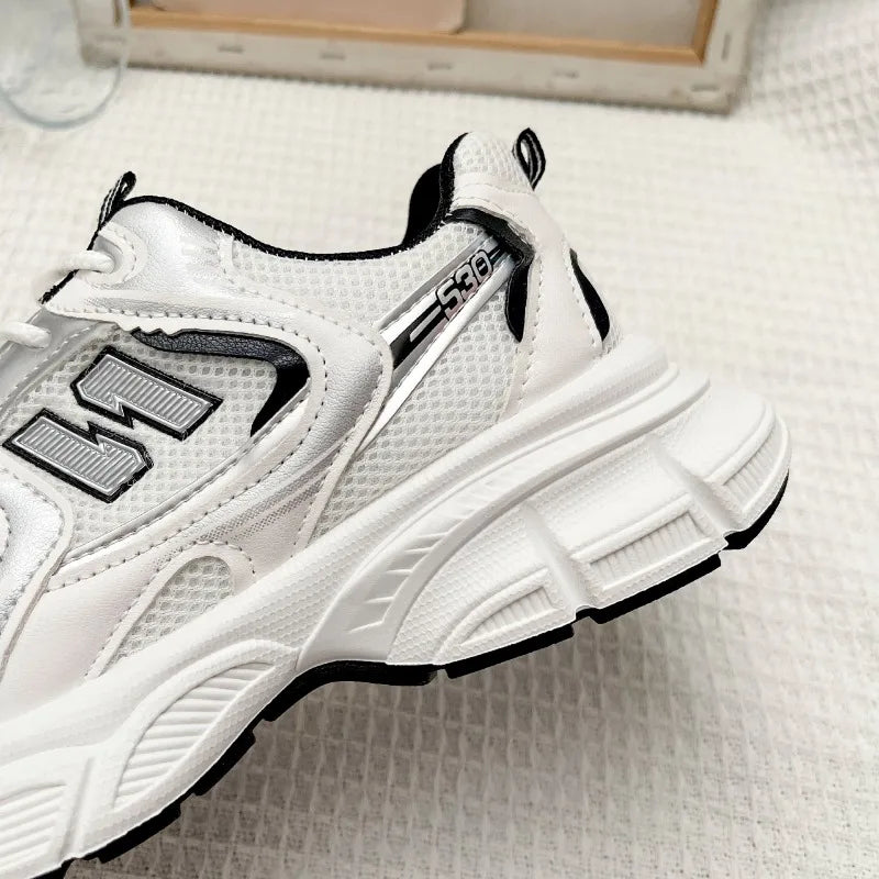 New Spring Autumn Women's Jogging Sneakers Fashion Casual White Breathable Tennis Low Top Vulcanized Shoes Outdoor Trainers.