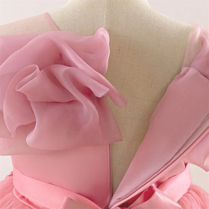 Kinder Kleid Neue Geburtstag Party Mädchen Prinzessin Kleid Gestickte Mesh Hochzeit Blume Junge Elegante Kinder Abend Kleidung Kostüm.