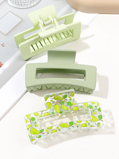 1/3/4/6 Pcs Medium Hair Claw Clips for Women Girls, Pink Strong Hold Matte Square Hair Clips for Thick Thin Hair.