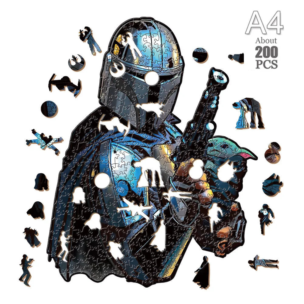 Movie Characters Wooden Puzzle Film Star Wood Jigsaws 2D Magic School Badge Character Jigsaw Toys for Kids