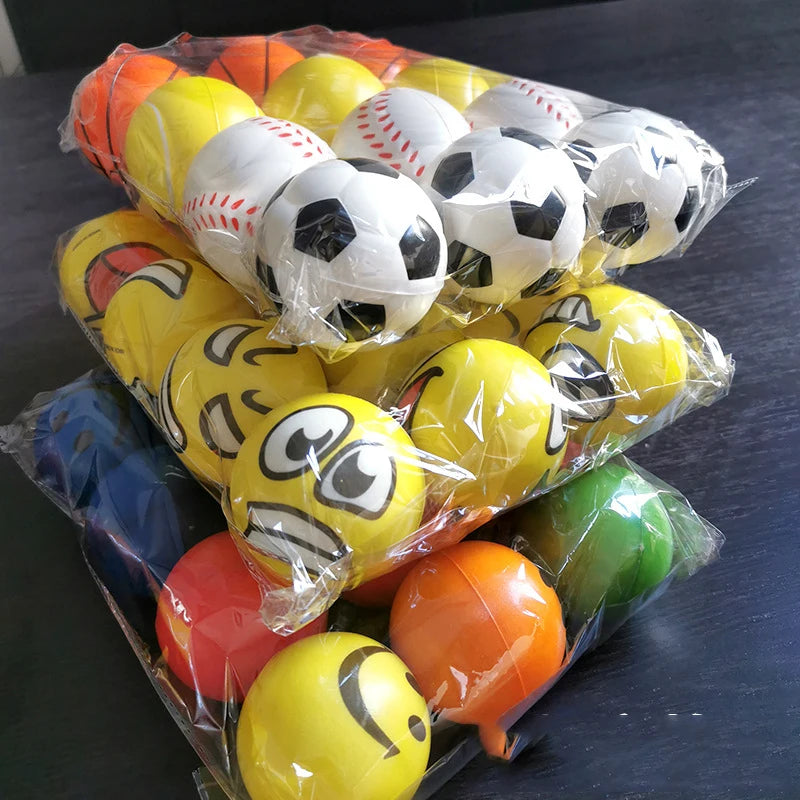 Stress Relief Foam Sponge Stress Ball Squeeze Ball Toy Squeeze Hand Wrist Exercise Sponge Toy for Kid Adult Child Creative Gifts.