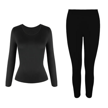 Women Thermal Underwear Set 2 pack Long Johns Ultra Soft Fleece Lined Base Layer Keep Warm Cold Weather Top Bottom﻿.